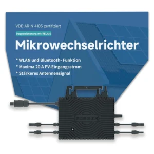 Sossen Wechselrichter 800W – WIFI mit 5m Inverterkabel
